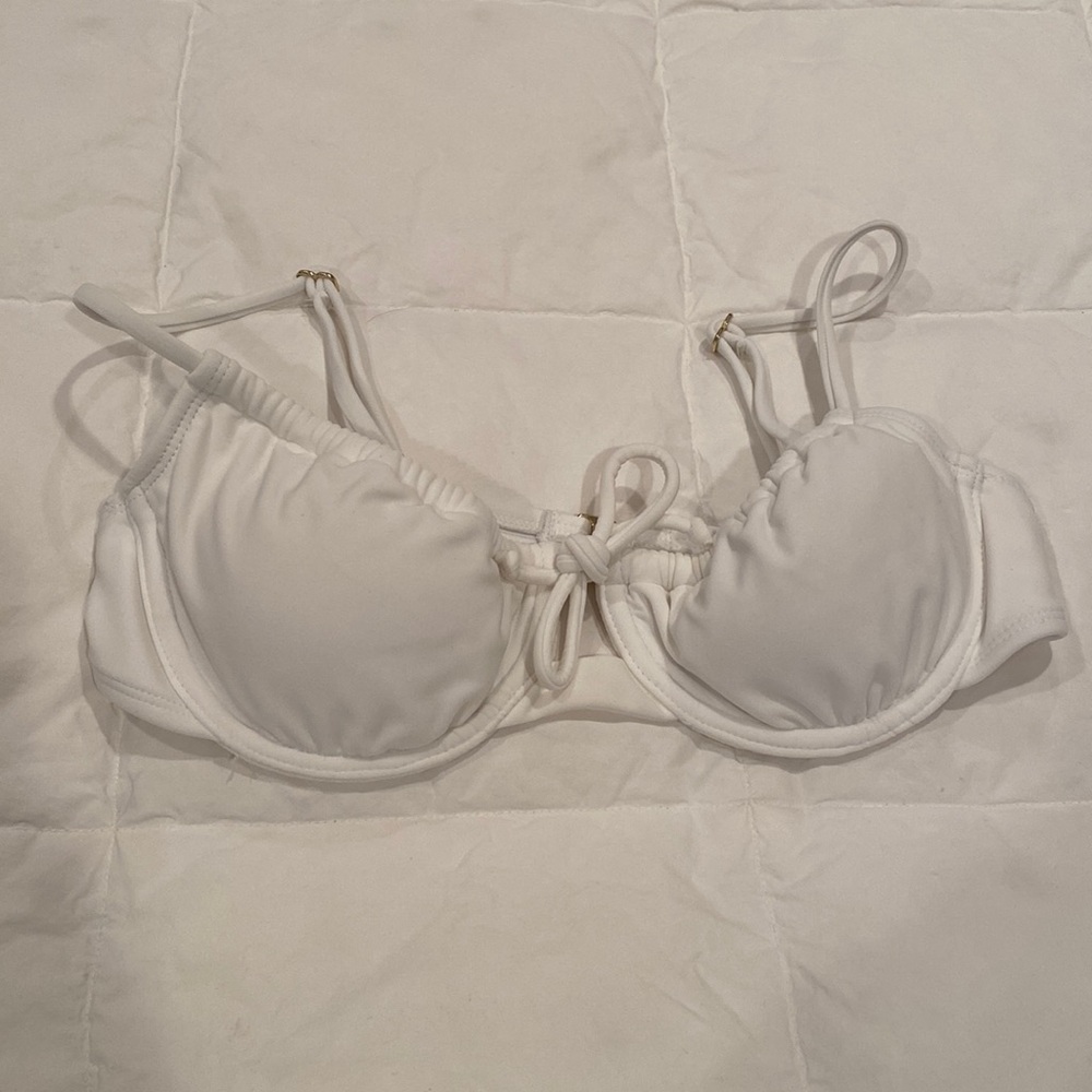 White Target underwire swim top